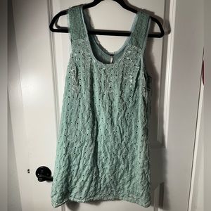 Free People Velvet Beaded Mini Dress Fancy Size 2
